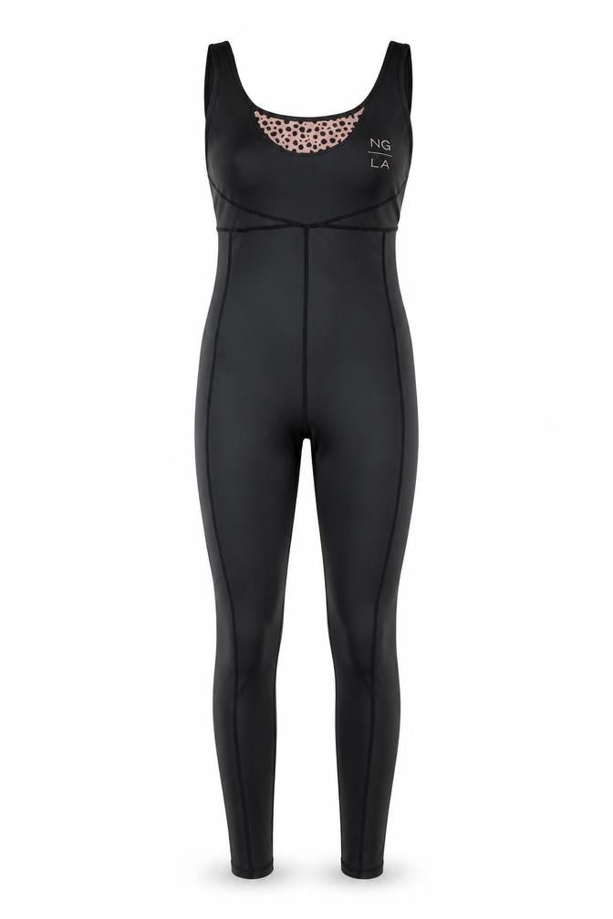 Nasty Gal Womens Black Polyester Catsuit One-Piece Size 10 Pullover