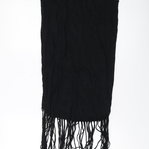 Topshop Womens Black Viscose Tank Dress Size 8 Round Neck Pullover
