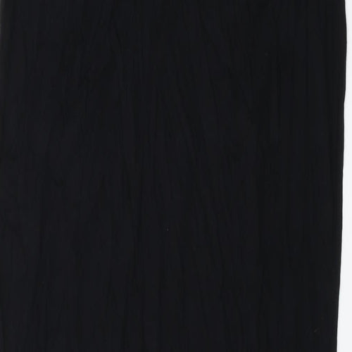 Topshop Womens Black Viscose Tank Dress Size 8 Round Neck Pullover