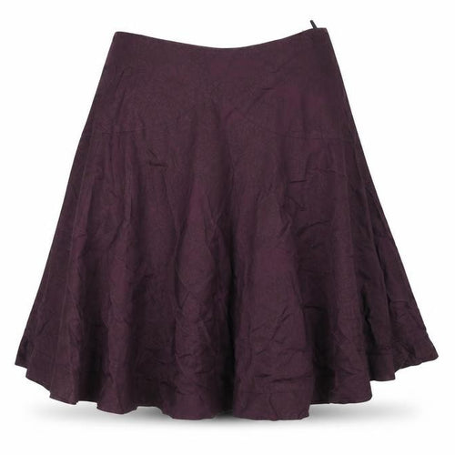 Great Plains Womens Purple Cotton A-Line Skirt Size 14 Zip