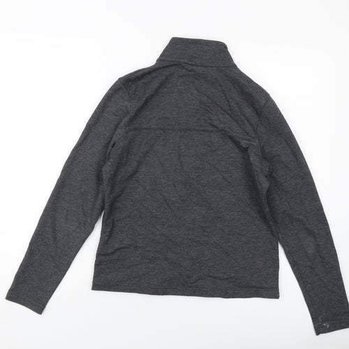 Marks and Spencer Womens Grey Cotton Full Zip Sweatshirt Size 12 Zip