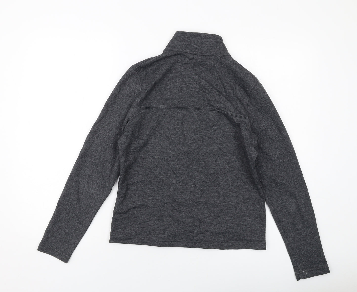 Marks and Spencer Womens Grey Cotton Full Zip Sweatshirt Size 12 Zip