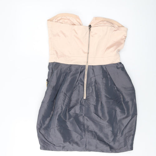 Lipsu Womens Pink Polyester Mini Size 10 Sweetheart Zip