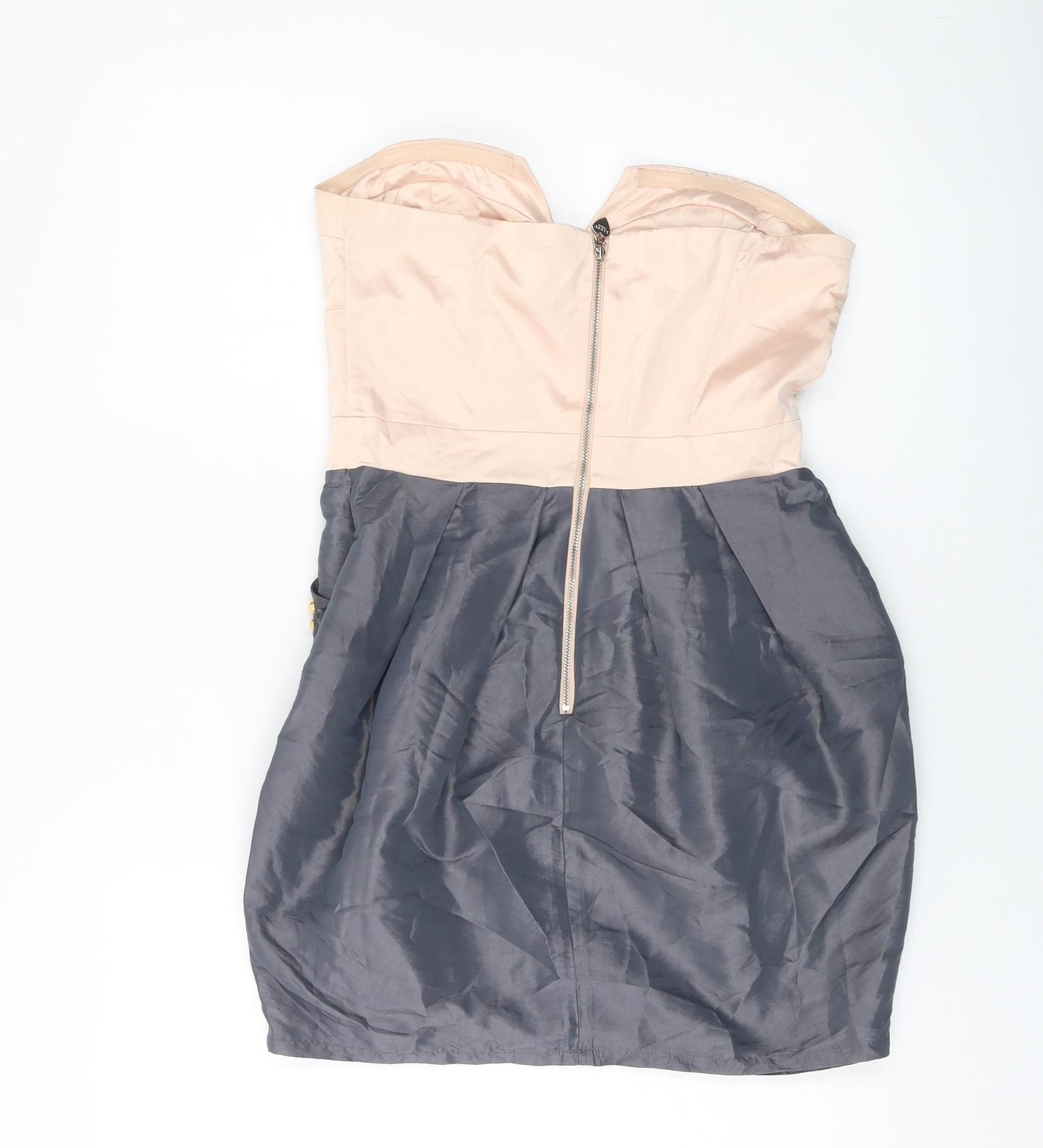 Lipsu Womens Pink Polyester Mini Size 10 Sweetheart Zip