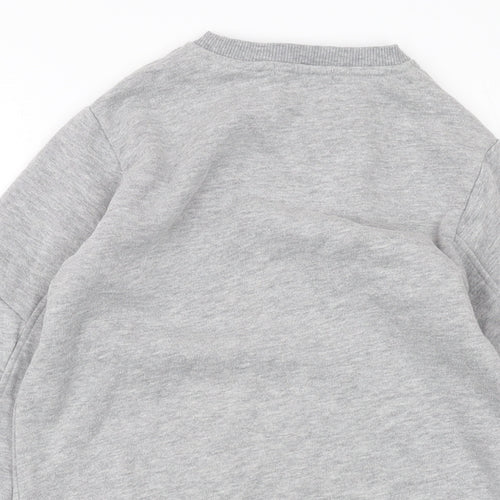 Zara Girls Grey Polyester Pullover Sweatshirt Size 8 Years Pullover
