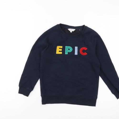 Neon Sheep Boys Blue Cotton Pullover Sweatshirt Size 7-8 Years Pullover