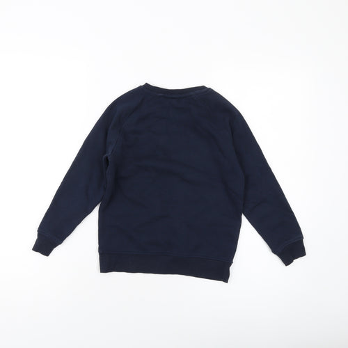 Neon Sheep Boys Blue Cotton Pullover Sweatshirt Size 7-8 Years Pullover