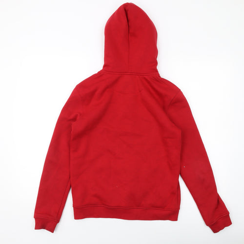 The Spitalfields Boys Red Cotton Full Zip Hoodie Size 11-12 Years Zip