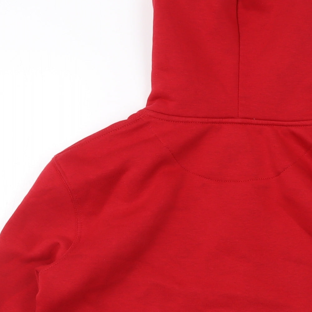 The Spitalfields Boys Red Cotton Full Zip Hoodie Size 11-12 Years Zip