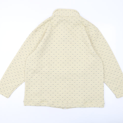 Fabrizio Womens Beige Polyester Full Zip Sweatshirt Size S Zip