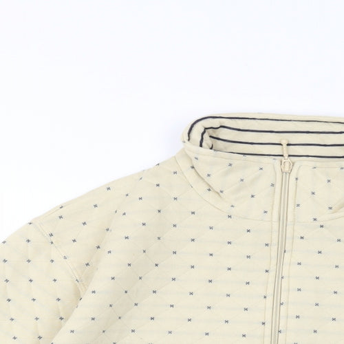 Fabrizio Womens Beige Polyester Full Zip Sweatshirt Size S Zip