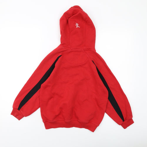 Kukri Boys Red Cotton Pullover Hoodie Size 9-10 Years Pullover