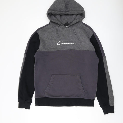 Closure Mens Grey Cotton Pullover Hoodie Size XS