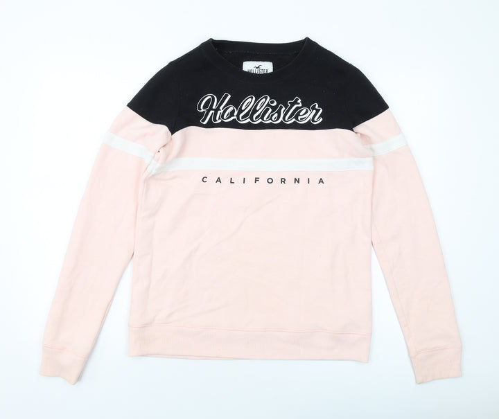 Hollister Womens Pink Cotton Pullover Sweatshirt Size XS Pullover