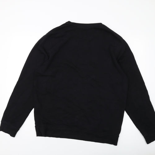 Baile Mens Black Cotton Pullover Sweatshirt Size L