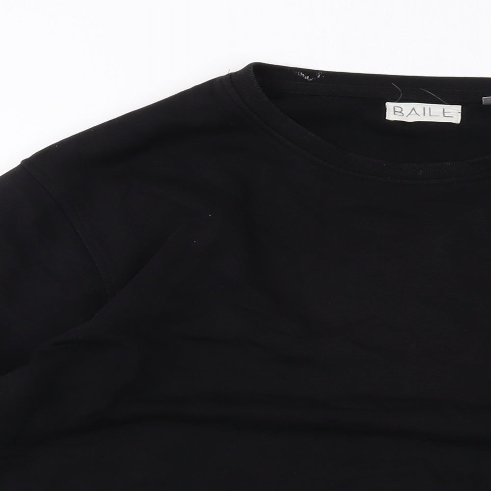 Baile Mens Black Cotton Pullover Sweatshirt Size L