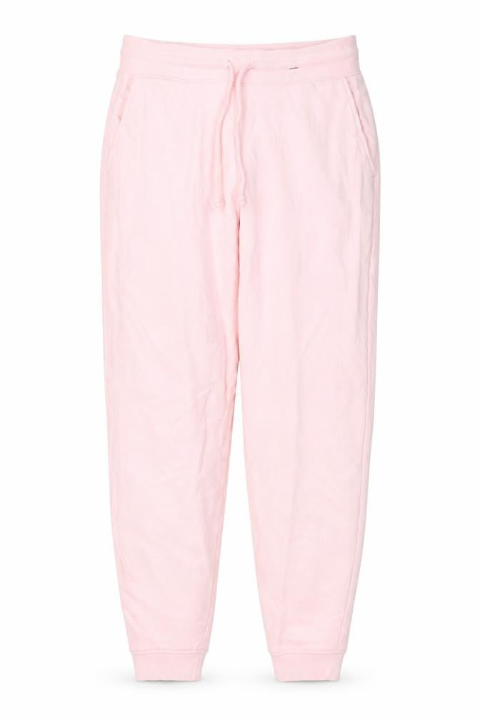 Marks and Spencer Womens Pink Cotton Sweatpants Trousers Size 12 L27 in Regular Drawstring