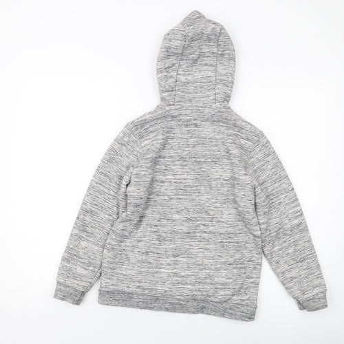 NEXT Boys Grey Polyester Full Zip Hoodie Size 10 Years Zip