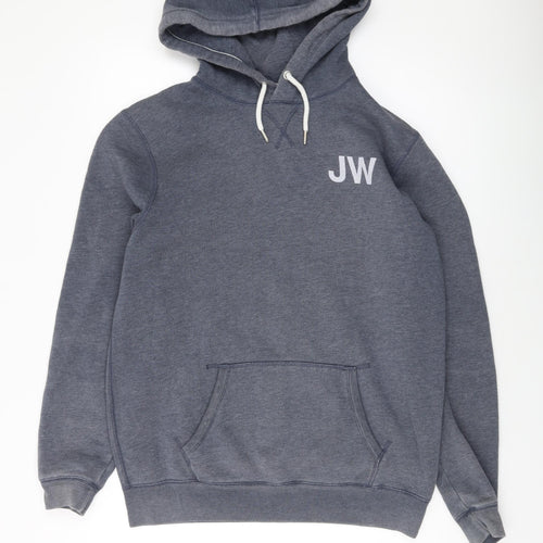 Jack Wills Mens Grey Cotton Pullover Hoodie Size M