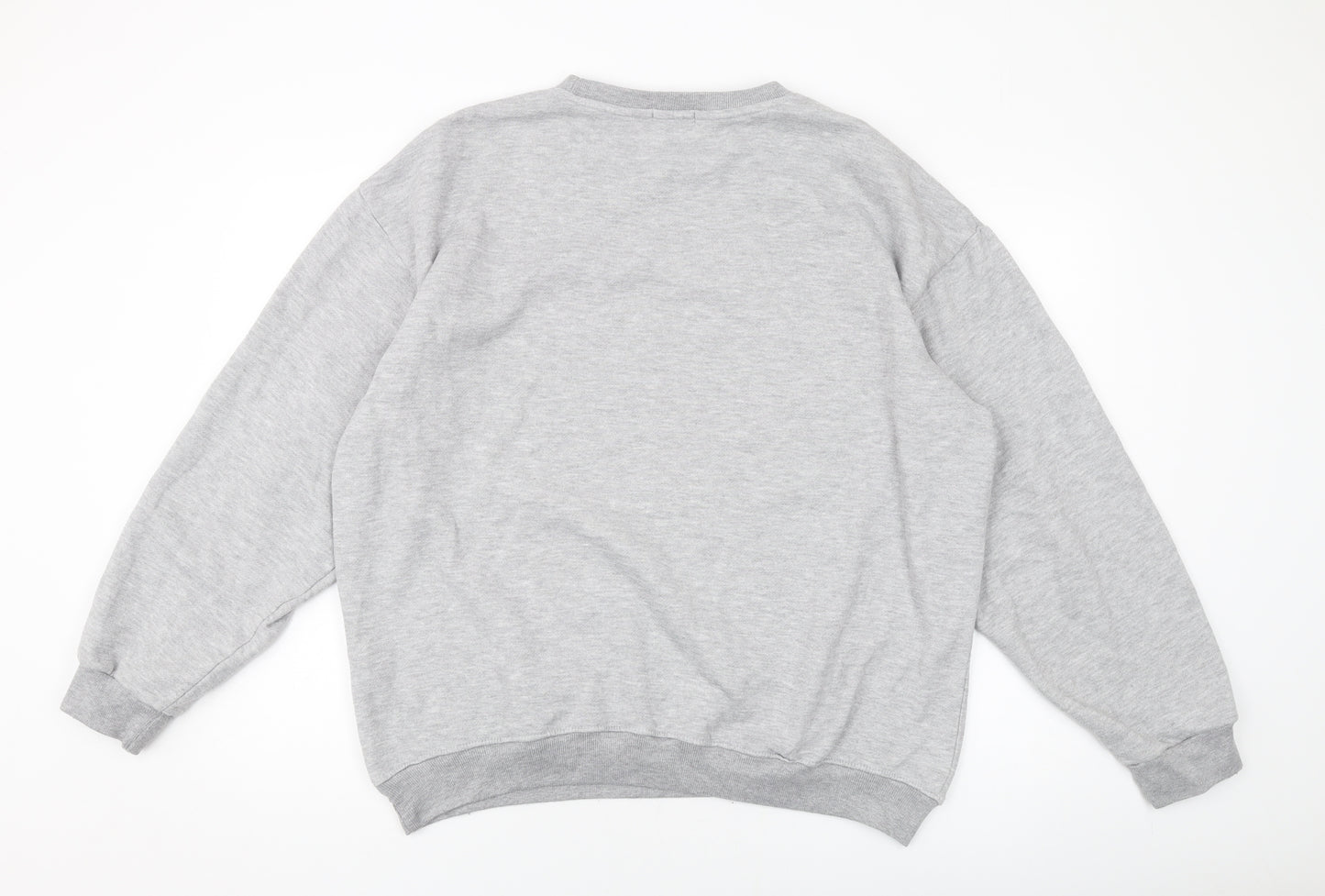 Boohoo Mens Grey Cotton Pullover Sweatshirt Size L