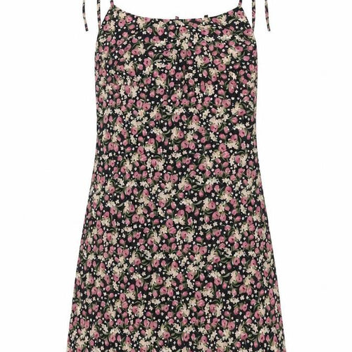 Nasty Gal Womens Multicoloured Floral Polyester A-Line Size 8 Scoop Neck Tie