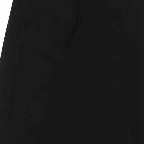 PRETTYLITTLETHING Womens Black Polyester Maxi Size 8 Square Neck Zip - Backless Tie