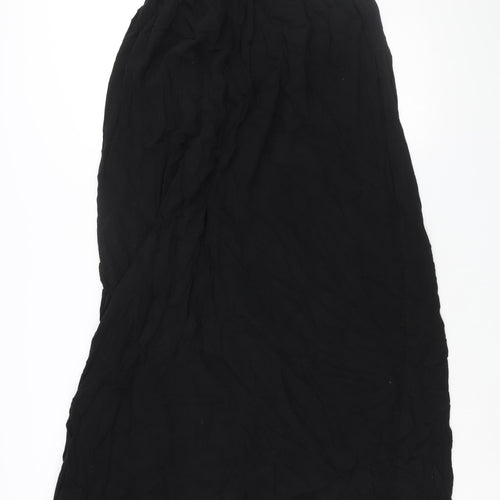 Zara Womens Black Cotton Maxi Size XS Scoop Neck Pullover - Beaded Neckline
