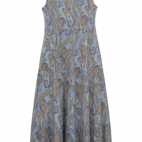 QED London Womens Multicoloured Paisley Polyester Maxi Size 14 V-Neck Zip - Front Slit Frill