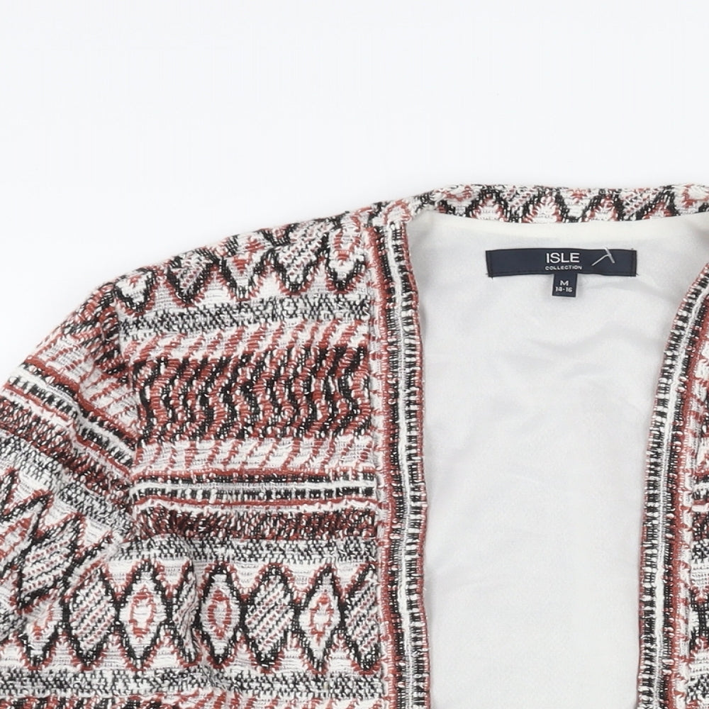 EWM Womens Multicoloured Fair Isle Jacket Size 14 - Size 14-16