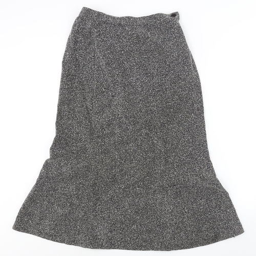 Slimma Womens Grey Polyester Trumpet Skirt Size 10 Zip