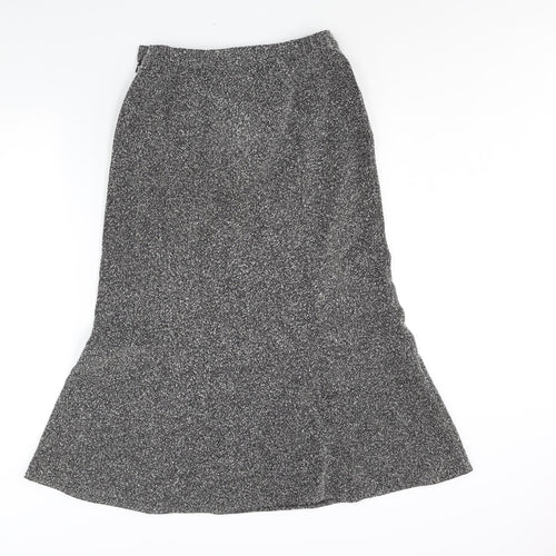 Slimma Womens Grey Polyester Trumpet Skirt Size 10 Zip
