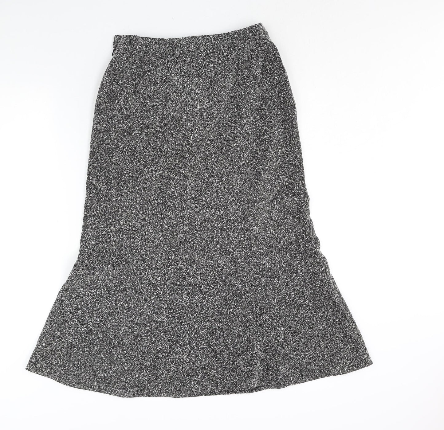 Slimma Womens Grey Polyester Trumpet Skirt Size 10 Zip