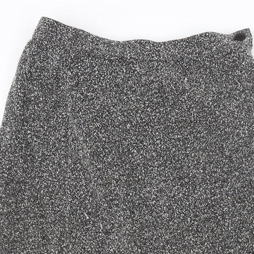 Slimma Womens Grey Polyester Trumpet Skirt Size 10 Zip