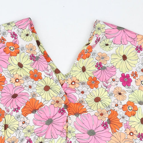 Marks and Spencer Womens Multicoloured Floral Polyester Camisole Blouse Size 24 V-Neck