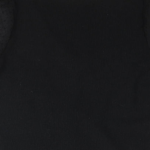 VILA Womens Black Polyester Basic Blouse Size S V-Neck