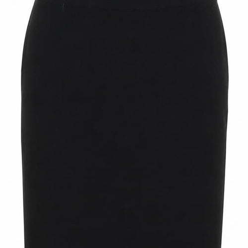 River Island Womens Black Polyester Straight & Pencil Skirt Size 10 Zip