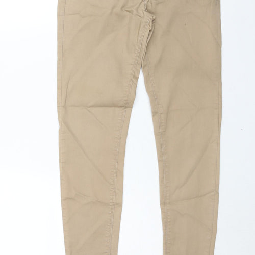 Denim & Co. Womens Brown Cotton Skinny Jeans Size 8 L29 in Regular Zip