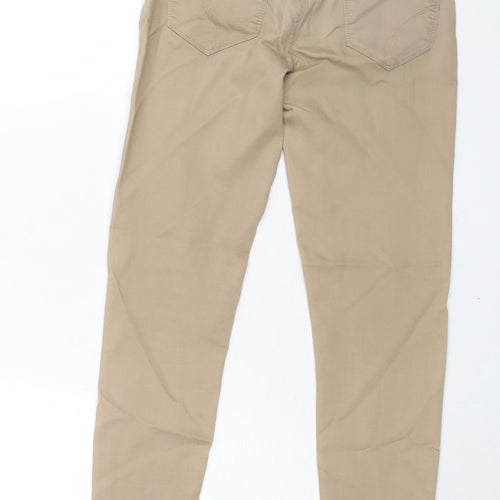 Denim & Co. Womens Brown Cotton Skinny Jeans Size 8 L29 in Regular Zip