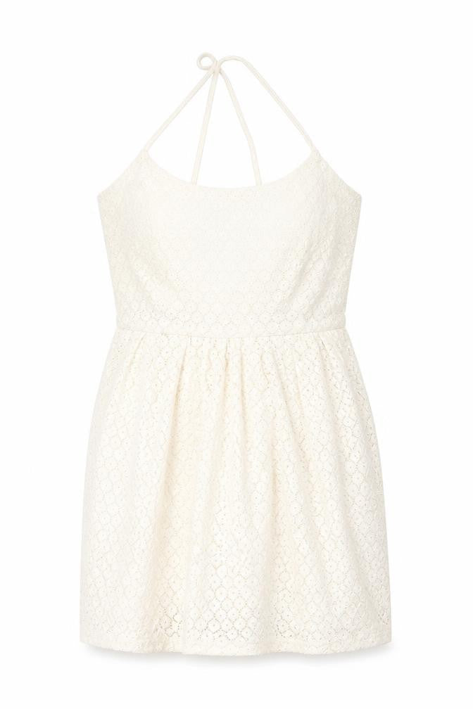 Mango Womens Ivory Cotton Sheath Size M Scoop Neck Zip
