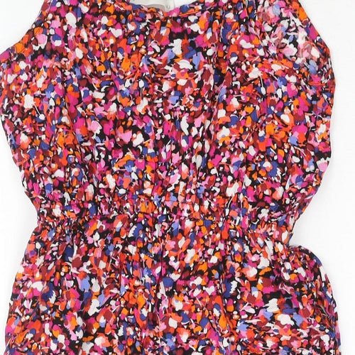 NEXT Womens Multicoloured Geometric Viscose Playsuit One-Piece Size 8 Pullover