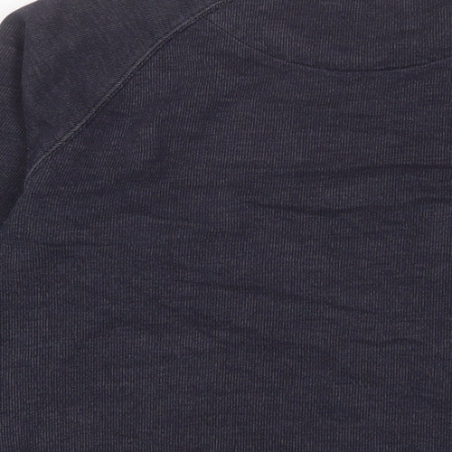 DKNY Mens Blue Cotton Pullover Sweatshirt Size L - Logo, Embroidered