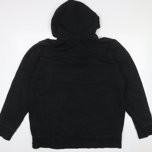 Levi's Mens Black Cotton Pullover Hoodie Size XL - Embroidered, Logo