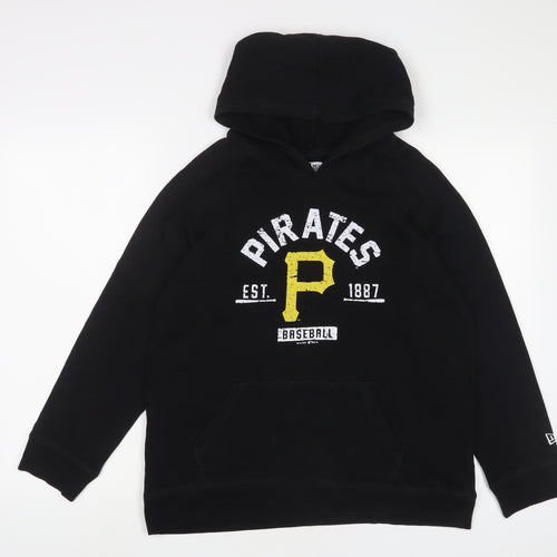 Pirates Baseball Boys Black Cotton Pullover Hoodie Size 16 Years Pullover