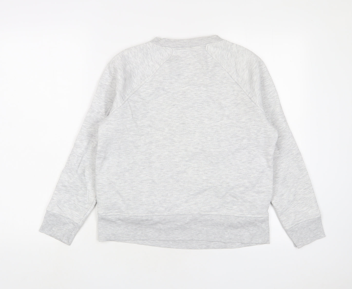 GOODMOVE Womens Grey Cotton Pullover Sweatshirt Size 8 Pullover - Pockets