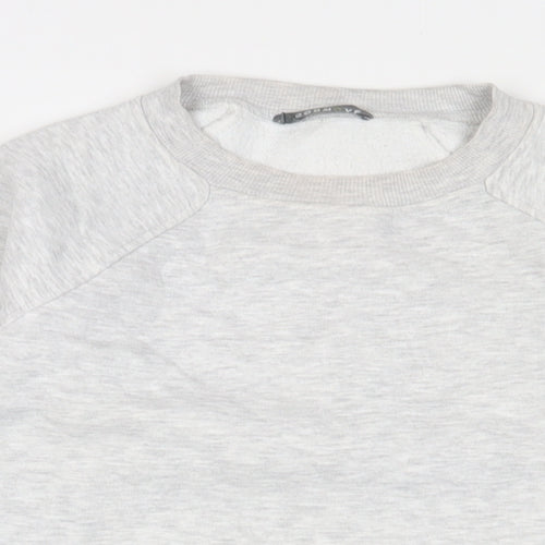 GOODMOVE Womens Grey Cotton Pullover Sweatshirt Size 8 Pullover - Pockets