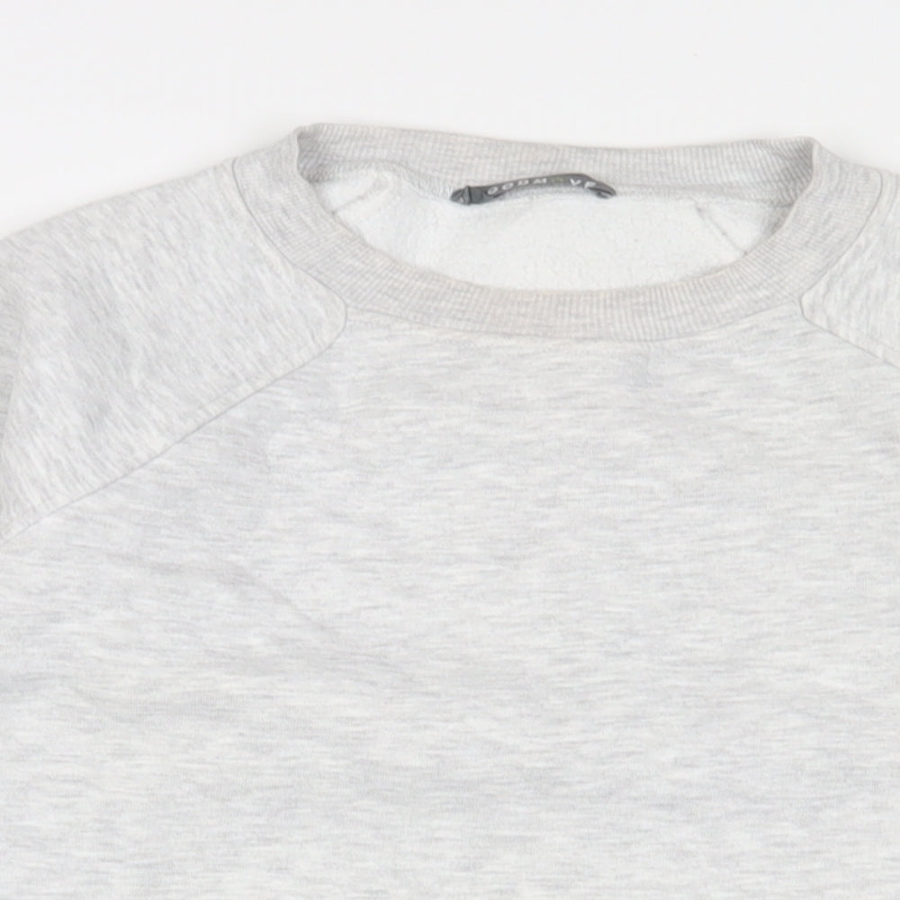 GOODMOVE Womens Grey Cotton Pullover Sweatshirt Size 8 Pullover - Pockets