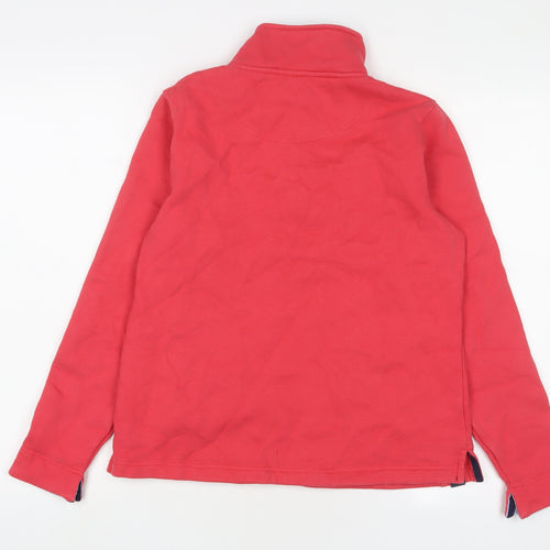 LIGHTHOUSE Womens Pink Cotton Pullover Sweatshirt Size 10 Zip - 1/2 Zip