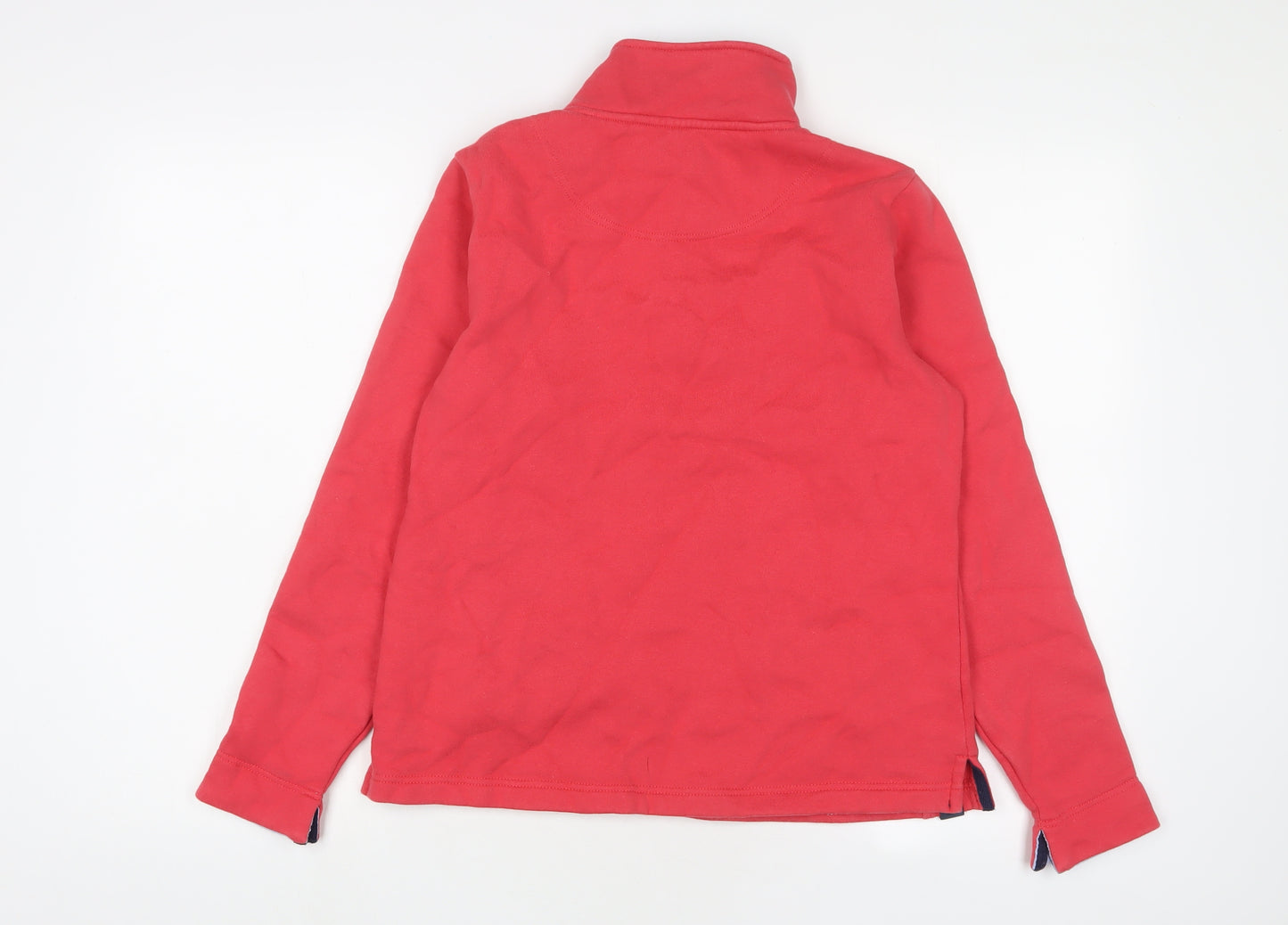 LIGHTHOUSE Womens Pink Cotton Pullover Sweatshirt Size 10 Zip - 1/2 Zip