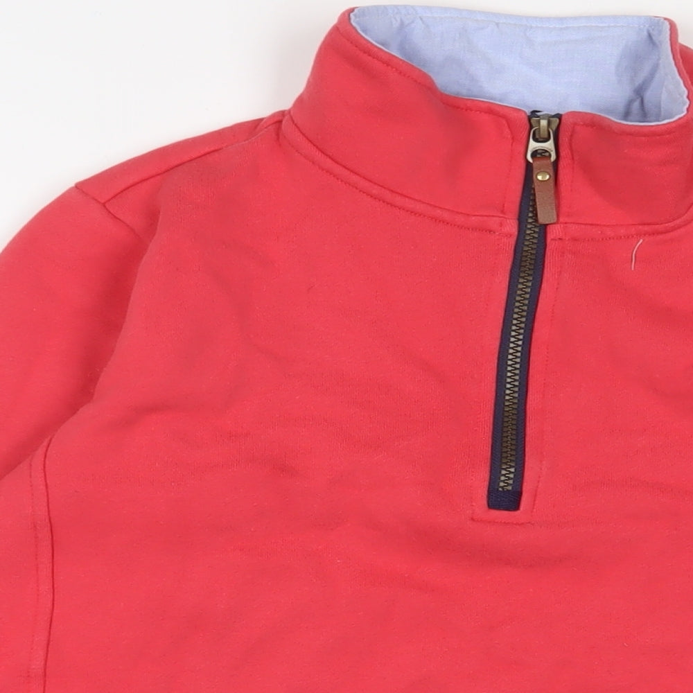 LIGHTHOUSE Womens Pink Cotton Pullover Sweatshirt Size 10 Zip - 1/2 Zip