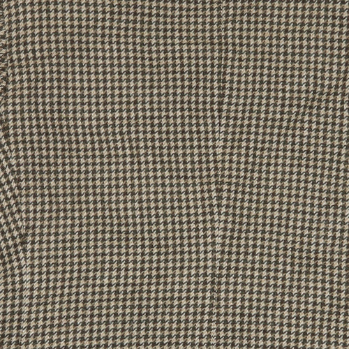 St Michael Mens Brown Houndstooth Wool Jacket Suit Jacket Size 42 Regular